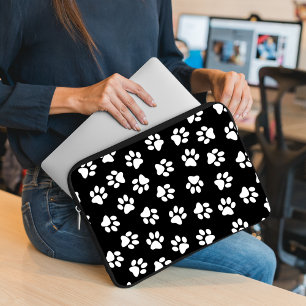 Patroon van poten, hondenpoten, witte poten laptop sleeve