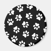 Patroon van poten, hondenpoten, witte poten magneet (Voorkant)