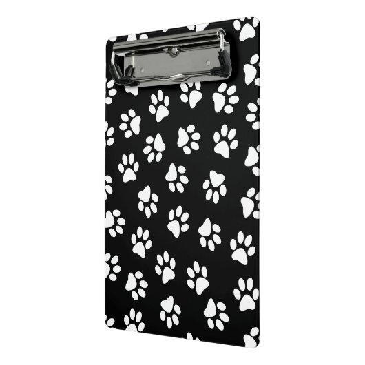 Patroon van poten, hondenpoten, witte poten mini klembord (Angled2)