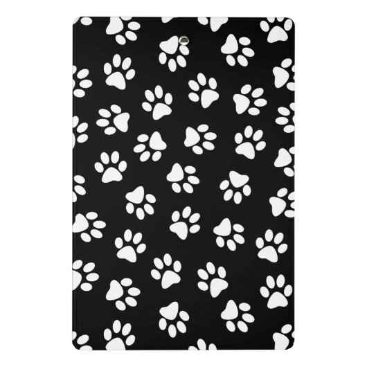 Patroon van poten, hondenpoten, witte poten mini klembord (Achterkant)