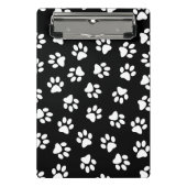 Patroon van poten, hondenpoten, witte poten mini klembord (Voorkant)