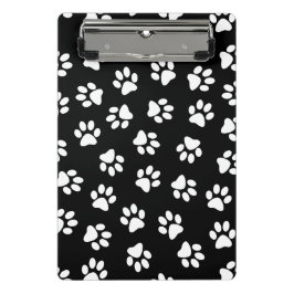 Patroon van poten, hondenpoten, witte poten mini klembord