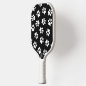Patroon van poten, hondenpoten, witte poten pickleball paddle (Links)