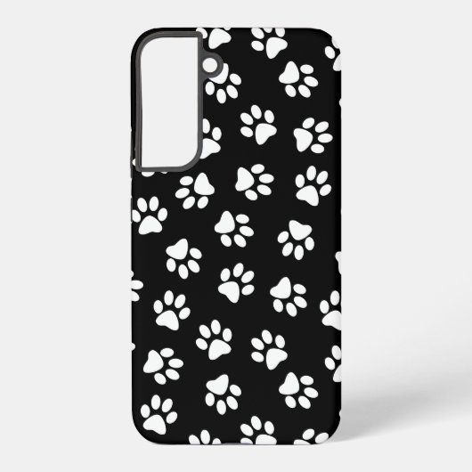 Patroon van poten, hondenpoten, witte poten samsung galaxy hoesje (Achterkant)