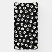 Patroon van poten, hondenpoten, witte poten spandoek (Verticaal)