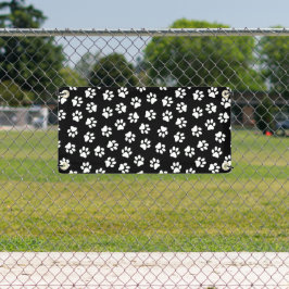 Patroon van poten, hondenpoten, witte poten spandoek