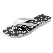 Patroon van poten, hondenpoten, witte poten teenslippers (Schuin)