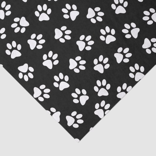 Patroon van poten, hondenpoten, witte poten tissuepapier (Detail)