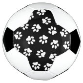 Patroon van poten, hondenpoten, witte poten voetbal (Gedraaid)