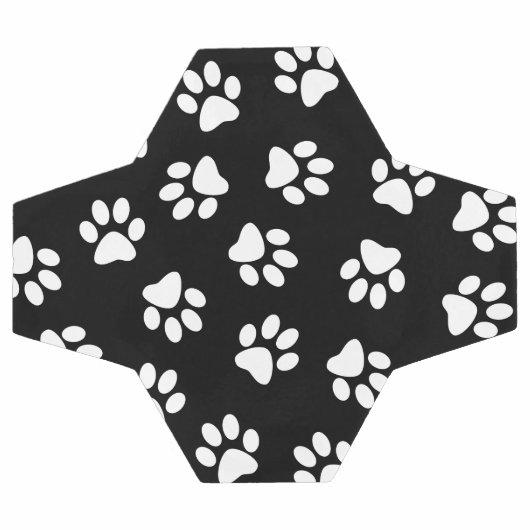 Patroon van poten, hondenpoten, witte poten voetbal (Enkel)