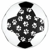 Patroon van poten, hondenpoten, witte poten voetbal (Voorkant)