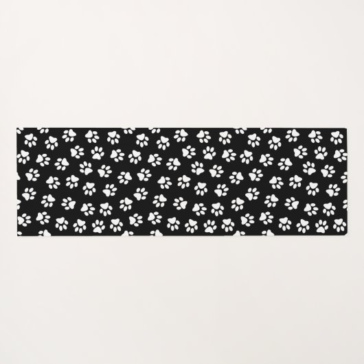Patroon van poten, hondenpoten, witte poten yogamat (Achterkant (horizontaal))