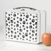 Patroon van poten, hondenpoten, zwart en wit (In situ)