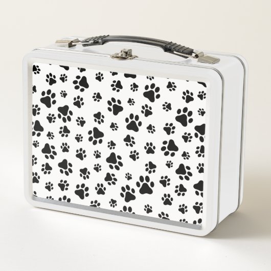 Patroon van poten, hondenpoten, zwart en wit (Voorkant)