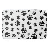Patroon van poten, hondenpoten, zwart en wit badmat (Voorkant)