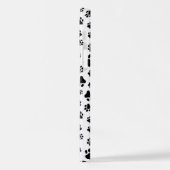 Patroon van poten, hondenpoten, zwart en wit iPhone hoesje (Linkerkant)