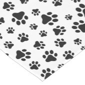 Patroon van poten, hondenpoten, zwart en wit medium tafelloper (Hoek)