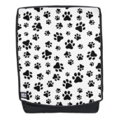 Patroon van poten, hondenpoten, zwart en wit rugtassen (Voorkant)