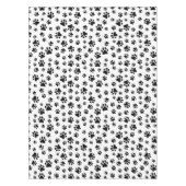Patroon van poten, hondenpoten, zwart en wit tafelkleed (Voorkant)