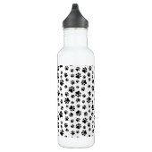Patroon van poten, hondenpoten, zwart en wit waterfles  (Rechts)