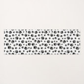 Patroon van poten, hondenpoten, zwart en wit yogamat (Achterkant (horizontaal))