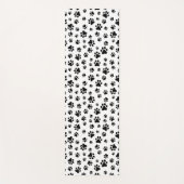 Patroon van poten, hondenpoten, zwart en wit yogamat (Voorkant)
