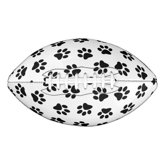 Patroon van poten, hondenpoten, zwarte poten american football (Voorkant)