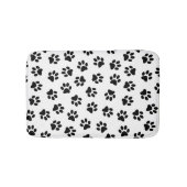 Patroon van poten, hondenpoten, zwarte poten badmat (Voorkant)