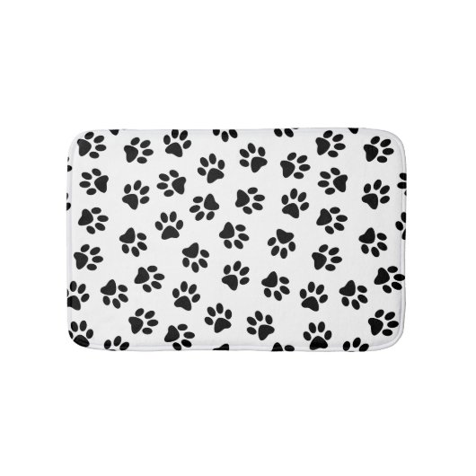 Patroon van poten, hondenpoten, zwarte poten badmat (Voorkant)