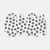 Patroon van poten, hondenpoten, zwarte poten bedankdoosjes (Uitgevouwen)