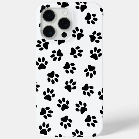 Patroon van poten, hondenpoten, zwarte poten Case-Mate iPhone case (Achterkant)