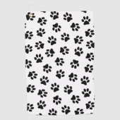 Patroon van poten, hondenpoten, zwarte poten golfhanddoek (Voorkant)