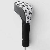 Patroon van poten, hondenpoten, zwarte poten golfheadcover (Schuin)