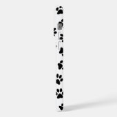 Patroon van poten, hondenpoten, zwarte poten iPhone hoesje (Linkerkant)