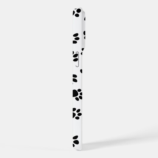 Patroon van poten, hondenpoten, zwarte poten iPhone hoesje (Rechterkant)