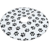 Patroon van poten, hondenpoten, zwarte poten kerstboom rok (Gekanteld)