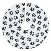 Patroon van poten, hondenpoten, zwarte poten kerstboom rok (Voorkant)