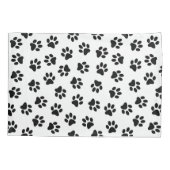 Patroon van poten, hondenpoten, zwarte poten kussensloop (Achterkant)