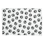 Patroon van poten, hondenpoten, zwarte poten kussensloop (Voorkant)