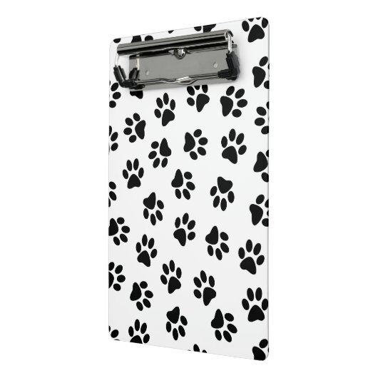 Patroon van poten, hondenpoten, zwarte poten mini klembord (Angled2)