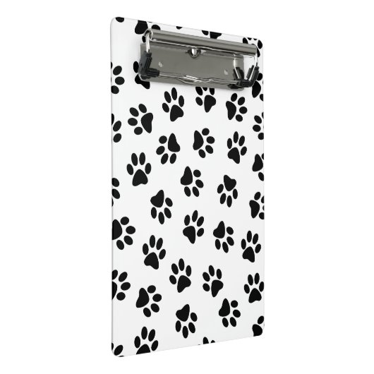 Patroon van poten, hondenpoten, zwarte poten mini klembord (Schuin)