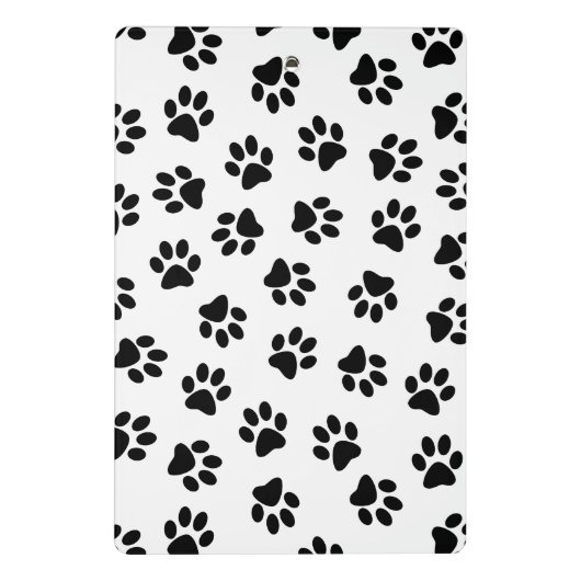 Patroon van poten, hondenpoten, zwarte poten mini klembord (Achterkant)