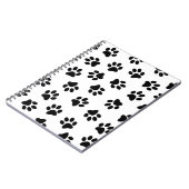 Patroon van poten, hondenpoten, zwarte poten notitieboek (Linkerzijde)