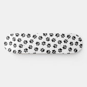 Patroon van poten, hondenpoten, zwarte poten persoonlijk skateboard (Horizontaal)