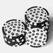 Patroon van poten, hondenpoten, zwarte poten poker chips (Opstapeling)