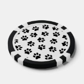 Patroon van poten, hondenpoten, zwarte poten poker chips (Enkel)