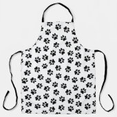 Patroon van poten, hondenpoten, zwarte poten schort (Voorkant)