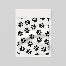 Patroon van poten, hondenpoten, zwarte poten stof