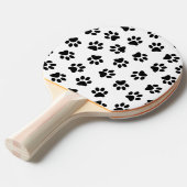 Patroon van poten, hondenpoten, zwarte poten tafeltennisbatje (Voorkant Gekanteld)