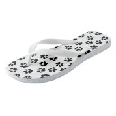 Patroon van poten, hondenpoten, zwarte poten teenslippers (Schuin)
